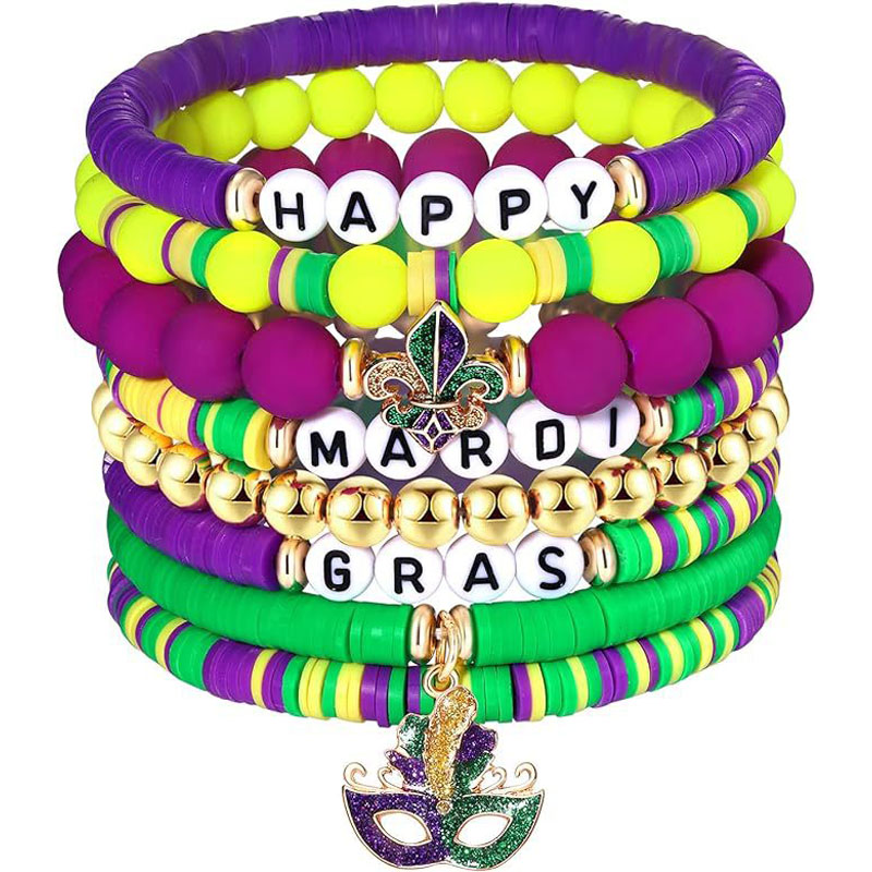 Aksesori Gelang Karnival Mardi Gras