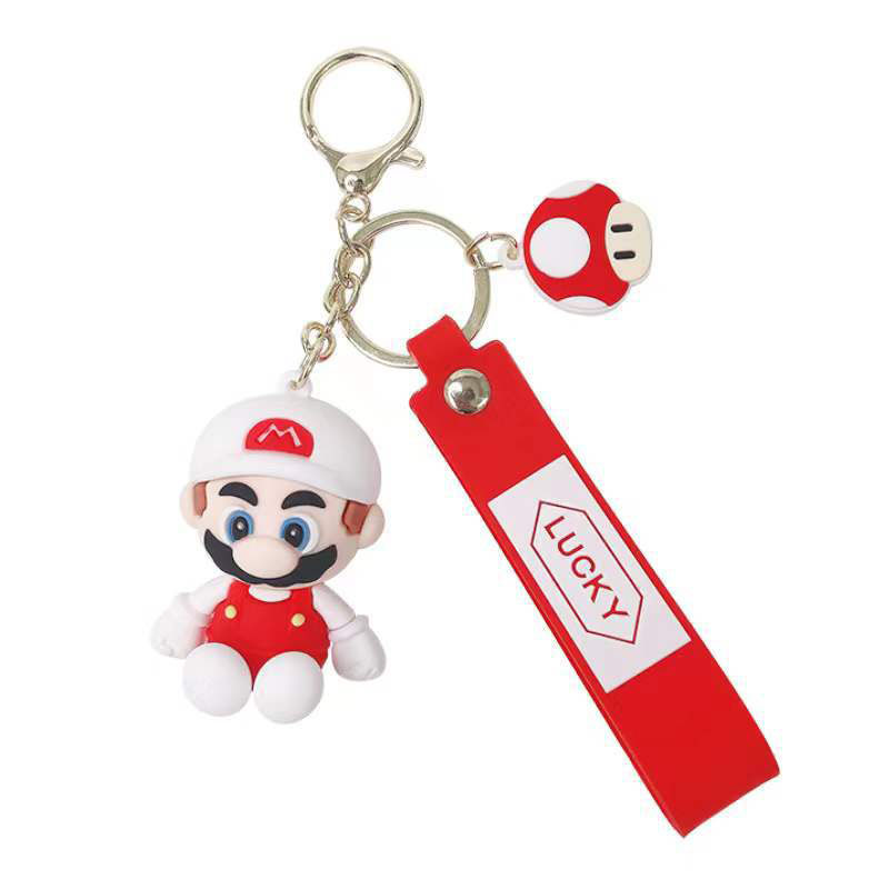 Kartun Mario bro pvc anime keychains