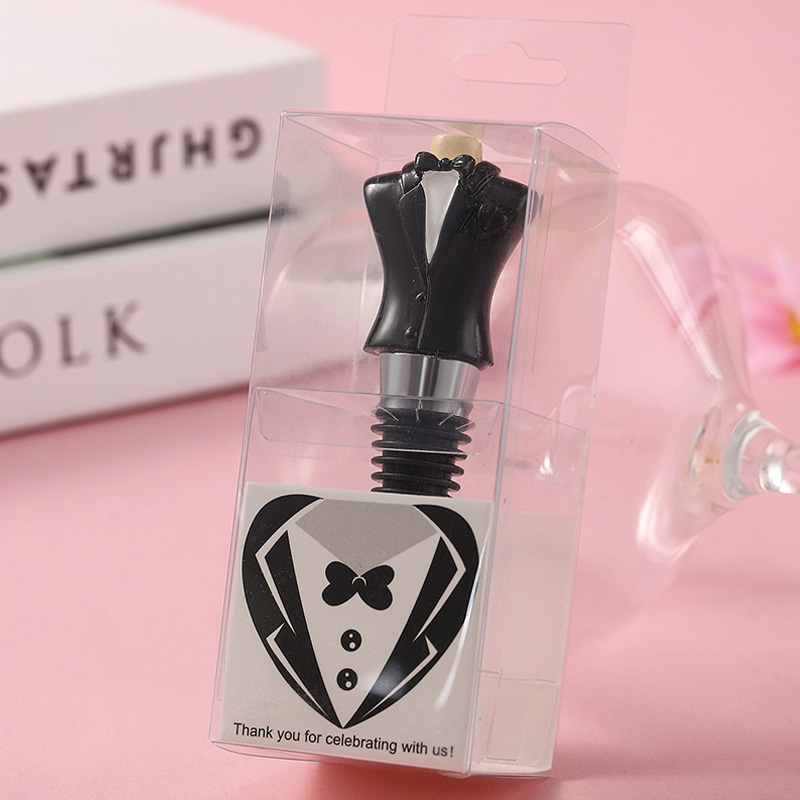 Pasangan penyumbat botol wain perkahwinan romantis