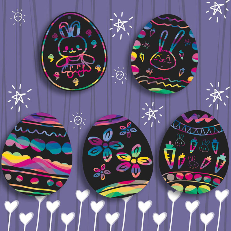 Diy melukis set lukisan kertas telur telur Paskah