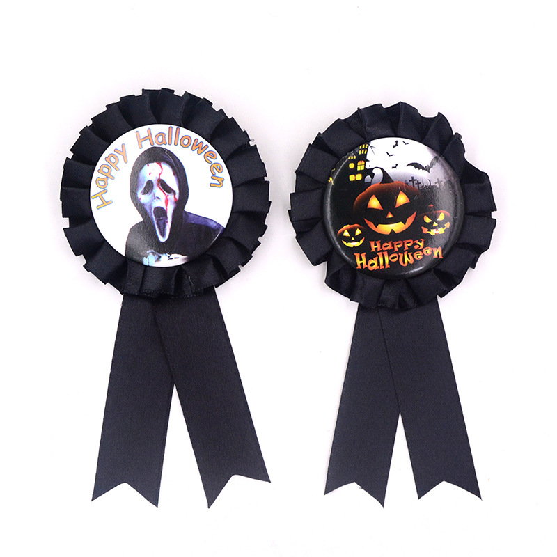 Lencana roset bunga riben halloween