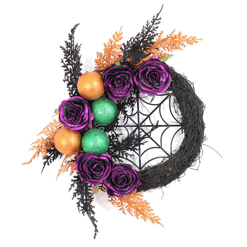 Halloween Wreath Led menyala hiasan