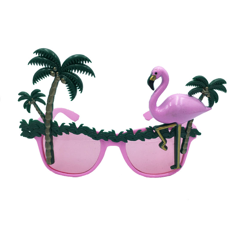 Gelas flamingo pesta Hawaii