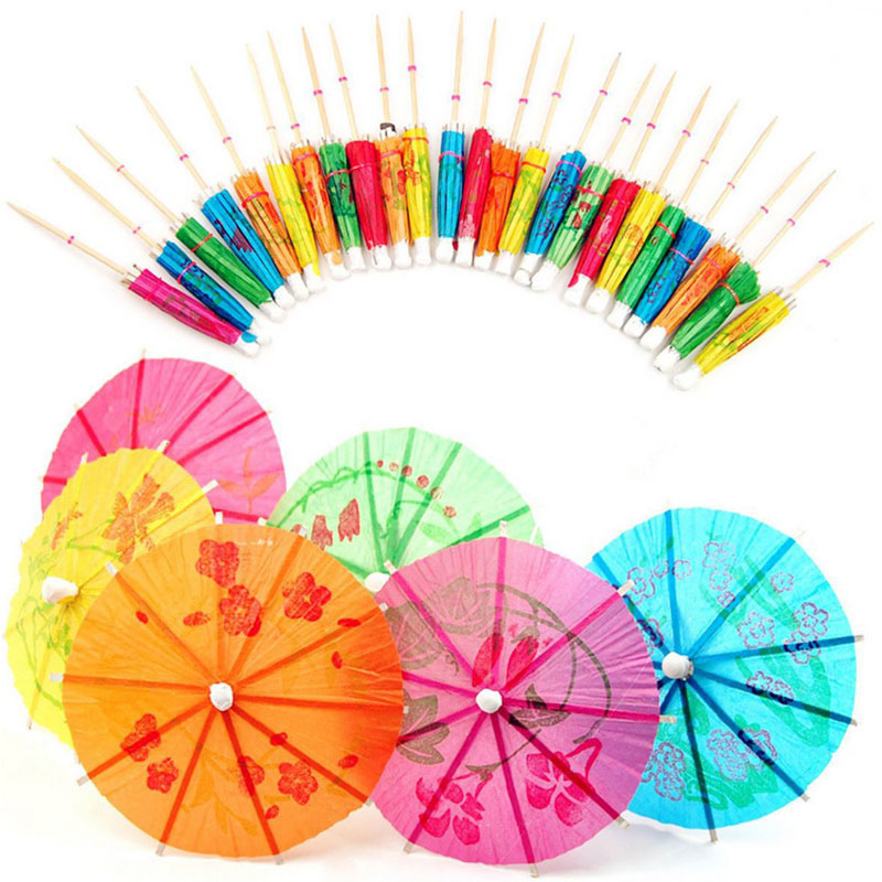 Hawaiian Tropical Parasol Mini Umbrella Topscks