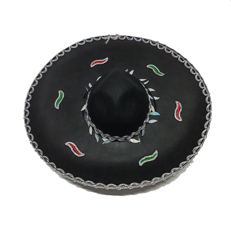 Topi Boleh Laras Bertepi Lebar Bermata Perak Mexico Besar