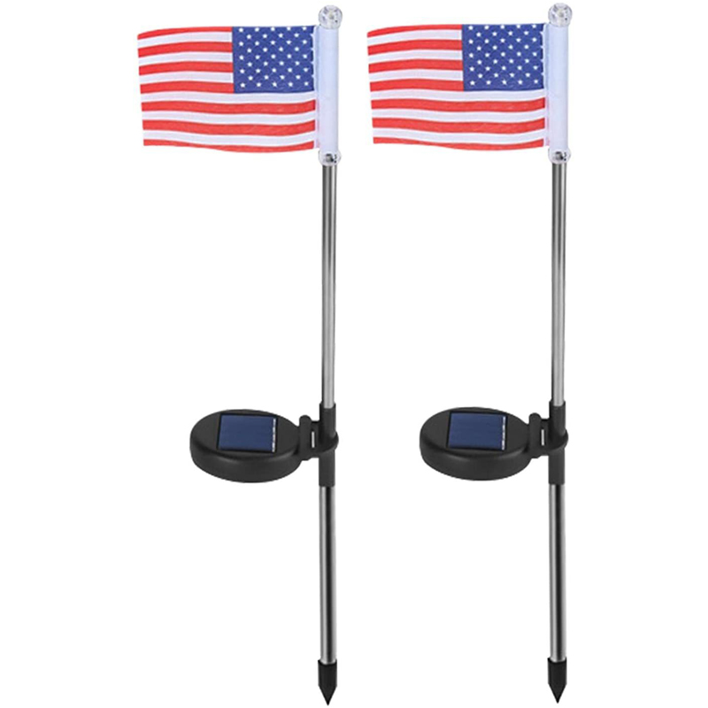LED Solar American Flag Light Lawn Obor Light