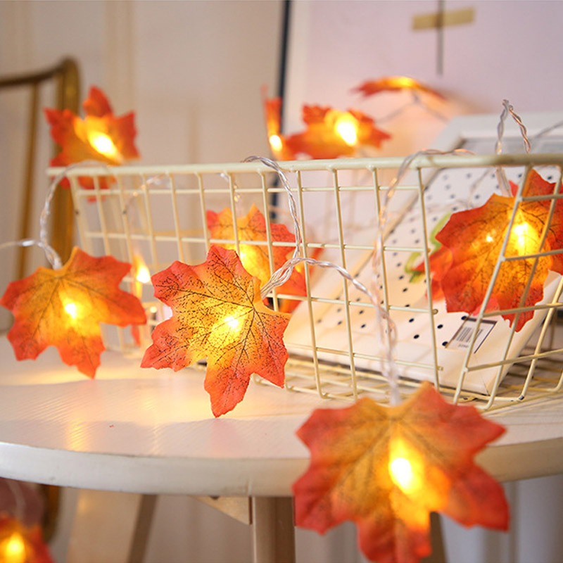 Rentetan lampu daun maple