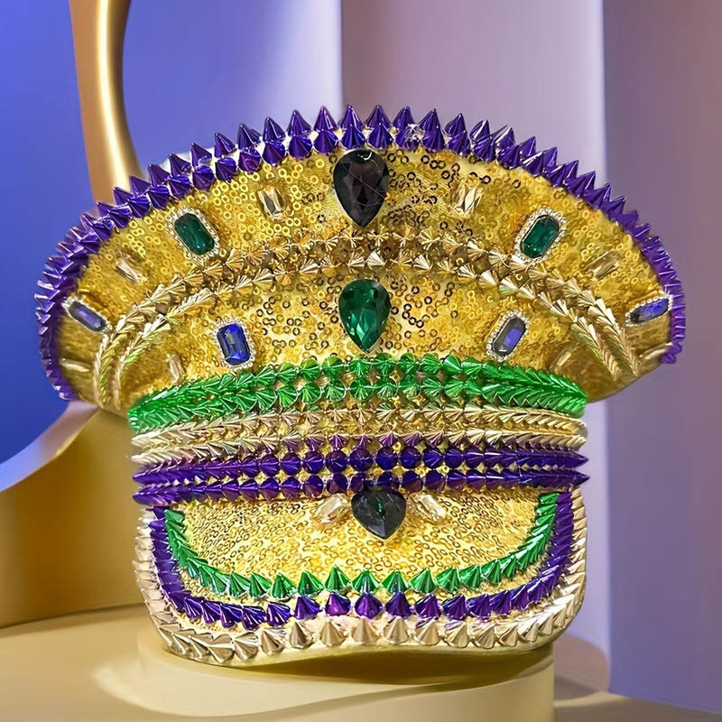 Topi berlian labuci Mardi Gras