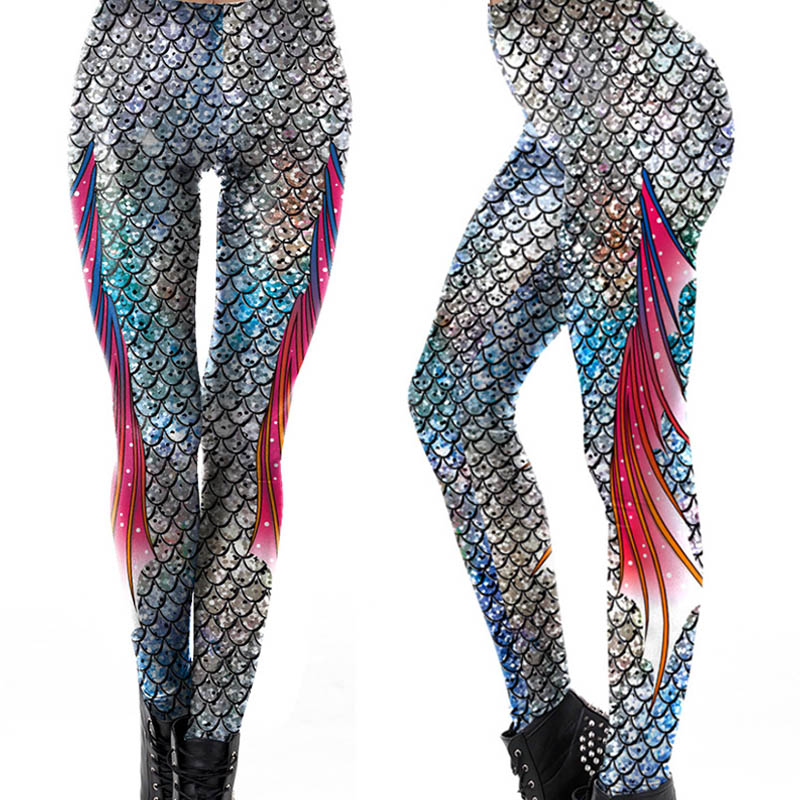 Legging mermaid bercetak digital parti