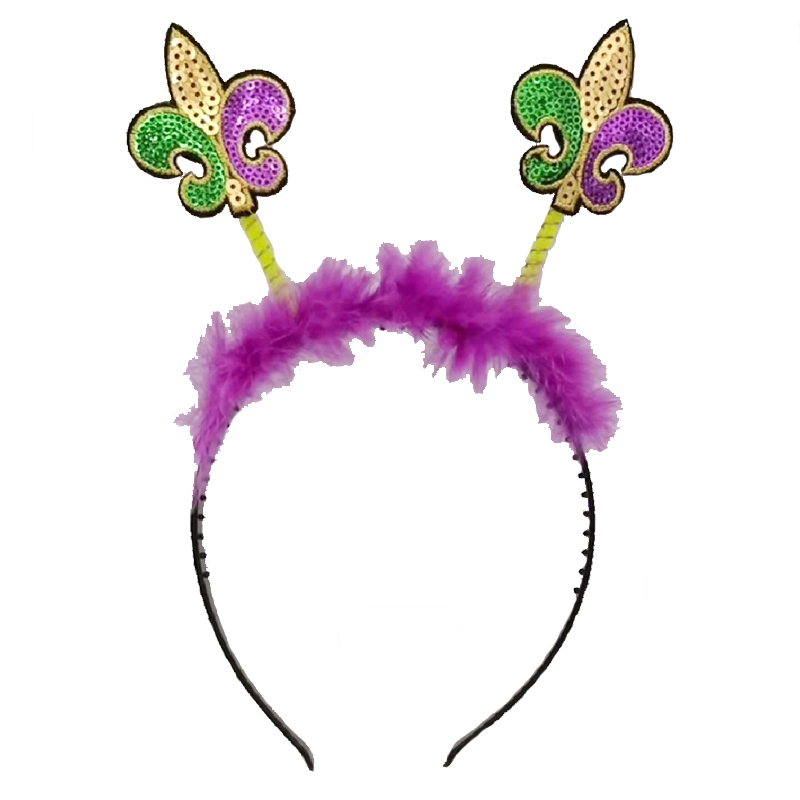 Parti Green Purple Sequins Headband