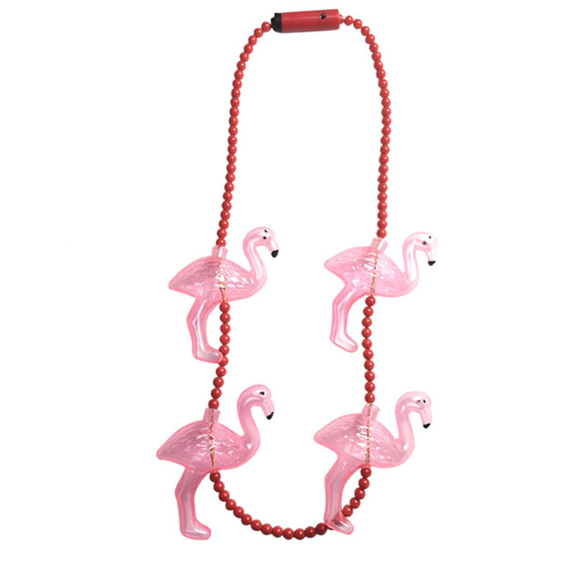 Bekalan Pesta Pink Flamingo LeD Lead Flashing Kalung