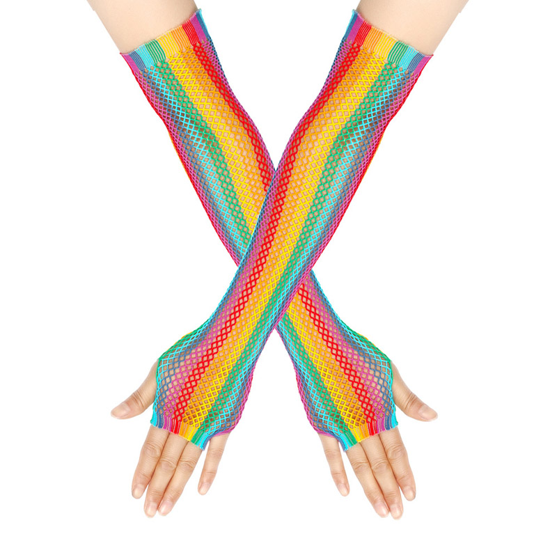 Rainbow ombre memancing sarung tangan bersih