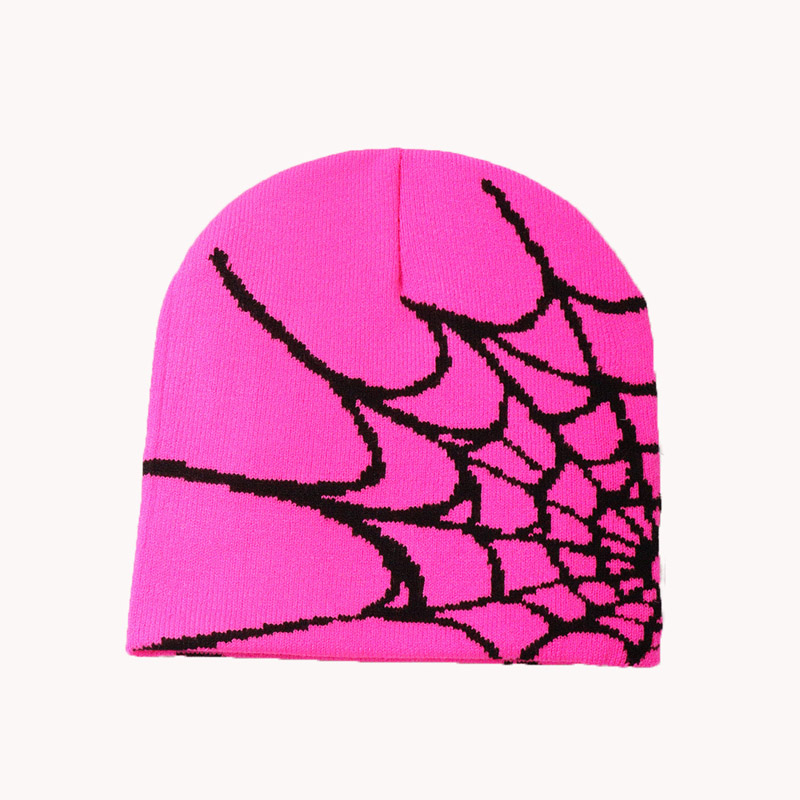 Hat Spider Web Beanies Jacquard