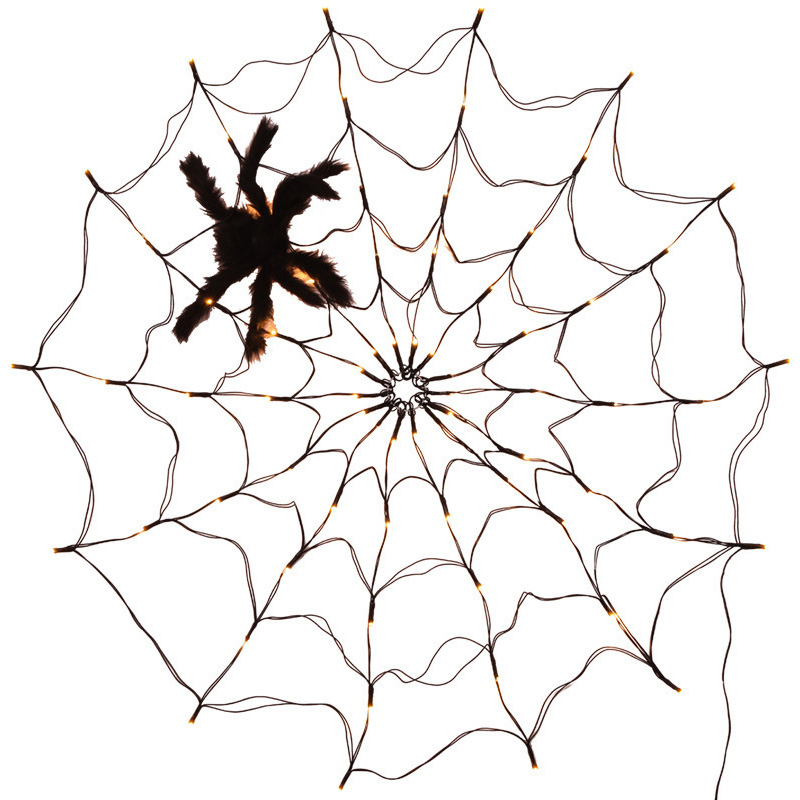 Hiasan Halloween Web Light Spider