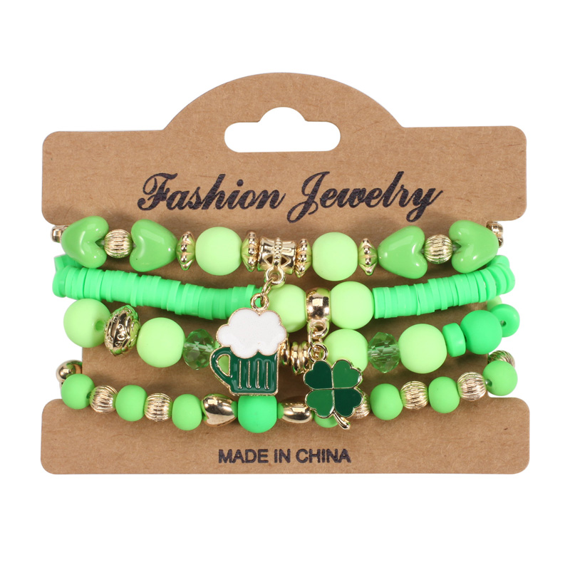 Gelang St Patrick's Day Charm Beaded