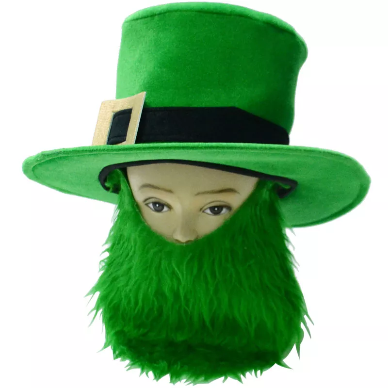 Topi Pesta Hari St. Patrick dengan Janggut