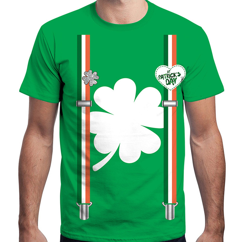 T-Shirt Kapas Lengan Pendek Hari St. Patrick